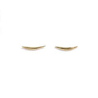 ESQUISSE - Boucles d'oreilles minimalistes en argent plaqué or 14 carats