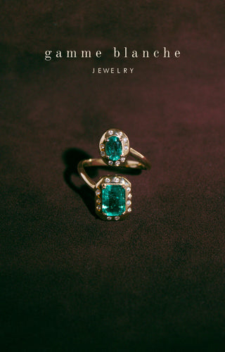 La Parfum - Bague cocktail en or 14 carats & Émeraudes