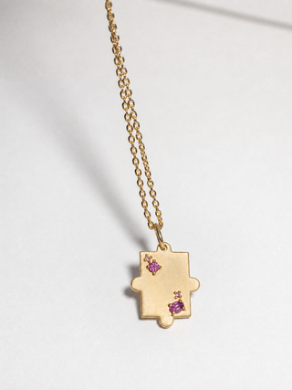 PUZZLE GRENADINE - Collier en vermeil & Grenats