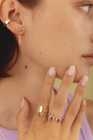 DIPTYK PAON - 9 karat solid gold Tourmalines single earring