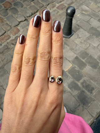 DUO NYMPHÉAS - Bague en Or 9 carats & Tourmalines bicolores