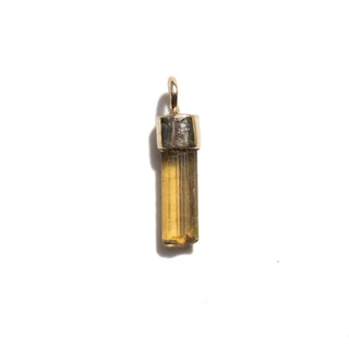 LE CHARM CRAYON - Online Exclusive - 9 karact gold plated sterling silver tourmaline charm