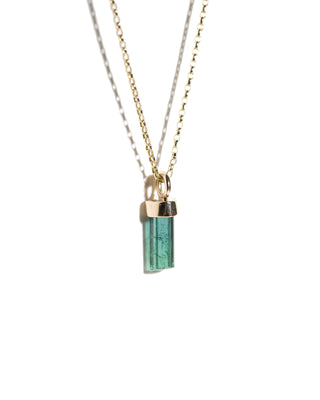 LE CHARM CRAYON - Online Exclusive - 9 karact gold plated sterling silver tourmaline charm