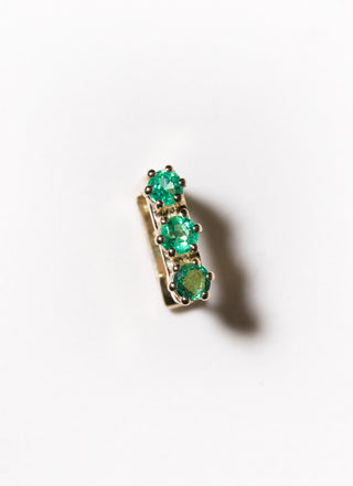 L'ÉDALOUISSANTE NÉON - 9 karat solid Gold Emeralds single earring