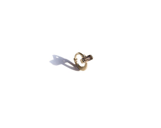L'ÉCLAT MOKA - 9 karat solid gold Moka Quartz single earring