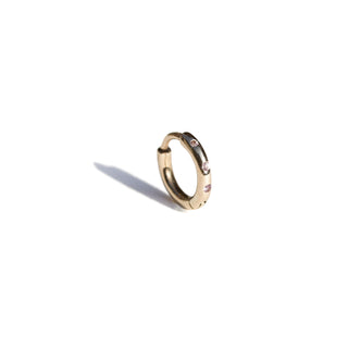 ORPHÉE CREOLE - 9 karat solid gold Sapphires single mini hoop